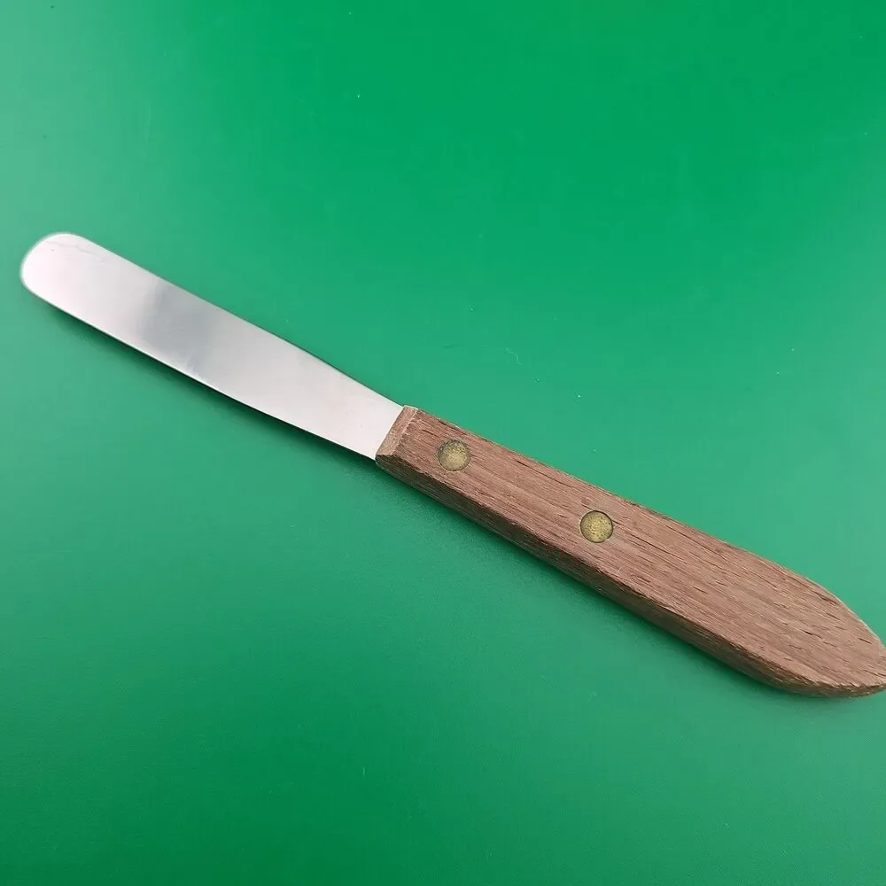 Ontario Spatula Kitchen Knife 4 Polished Stainless Steel Blade Brown Wood Handle